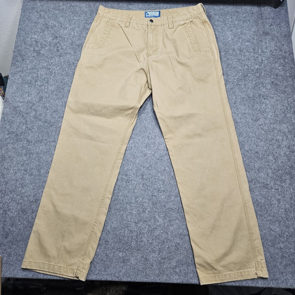 Mountain Khakis Jackson Hole Wyoming Relaxed Fit Men's Pants Size 38x34 Beige